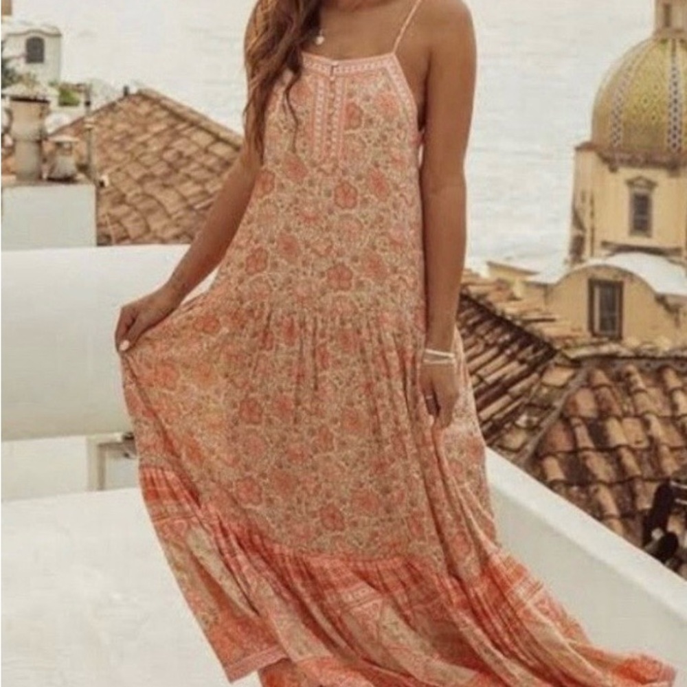 Spell & They Gypsy Poinciana Strappy Maxi Dress